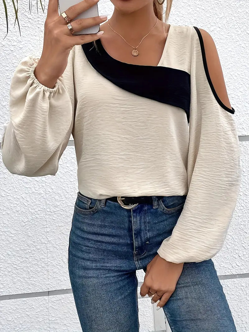 Corvessa - Stilvolle Cold-Shoulder-Bluse