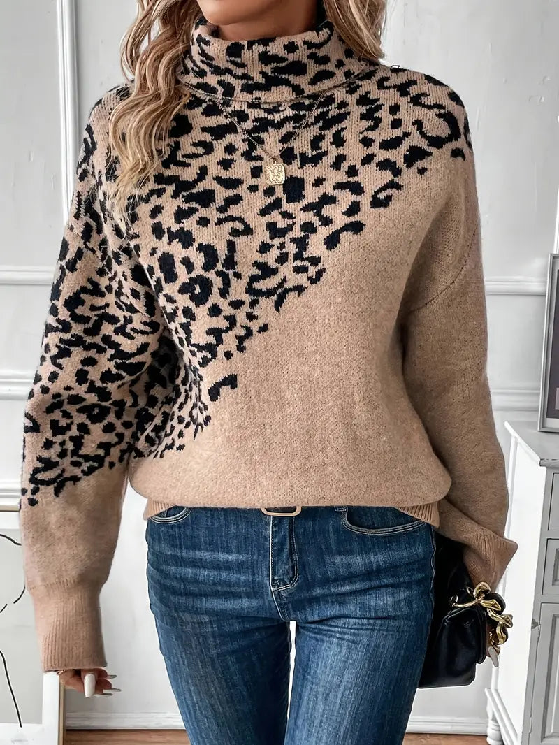 Zoila – Strickpullover mit Leopardenmuster