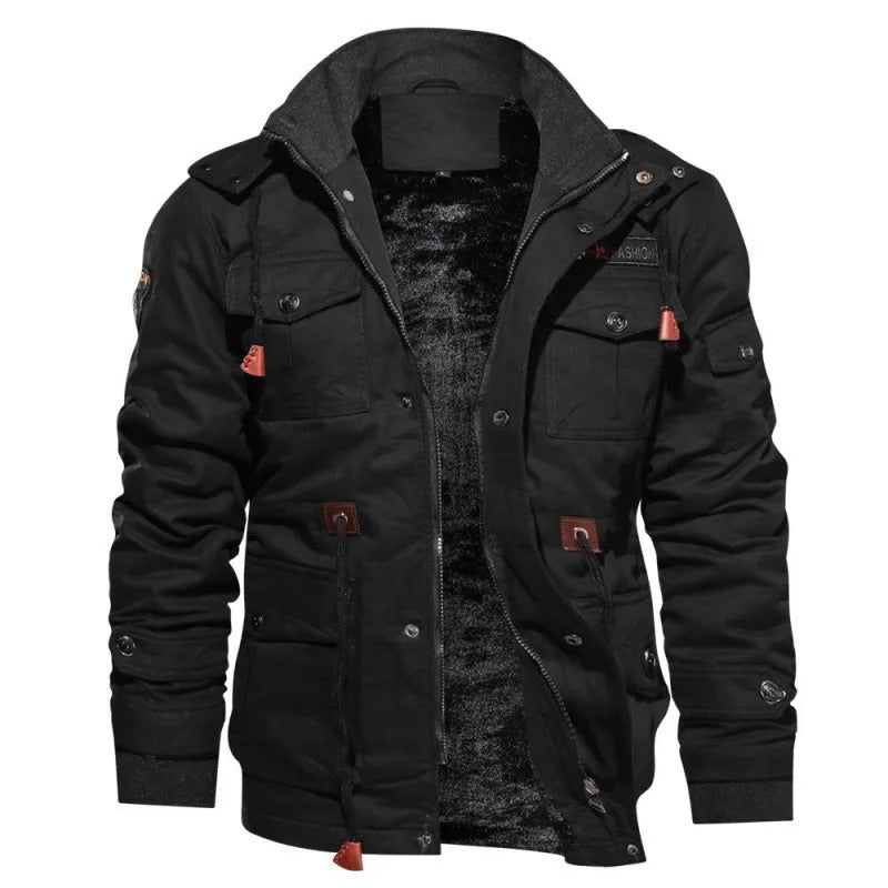 Leo - Herren Winter Taktische Jacke mit Kapuze